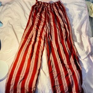 red long hipster pants